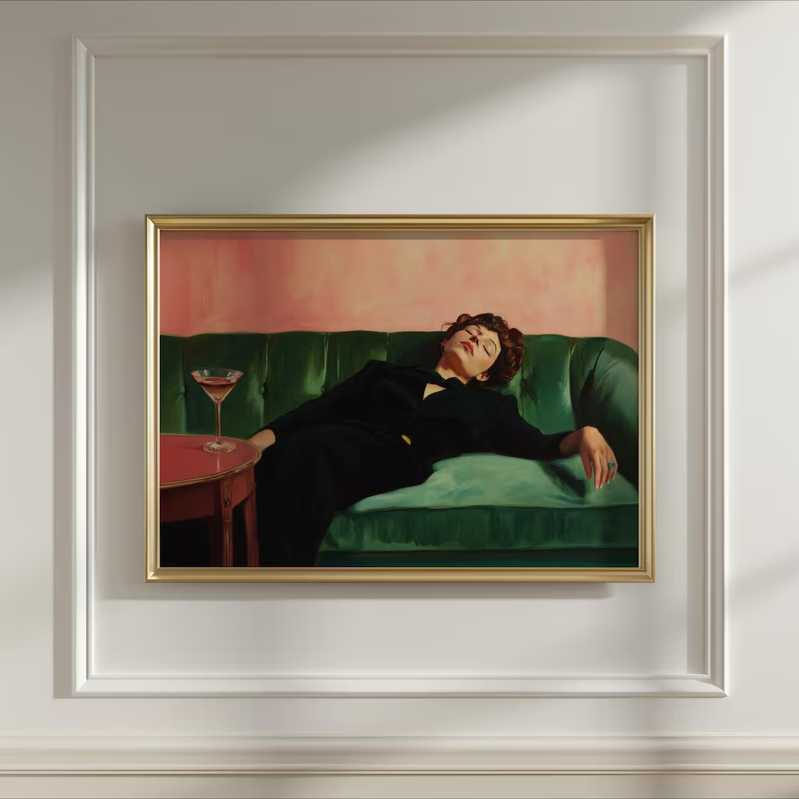Photography By - Woman on Couch with Martini |