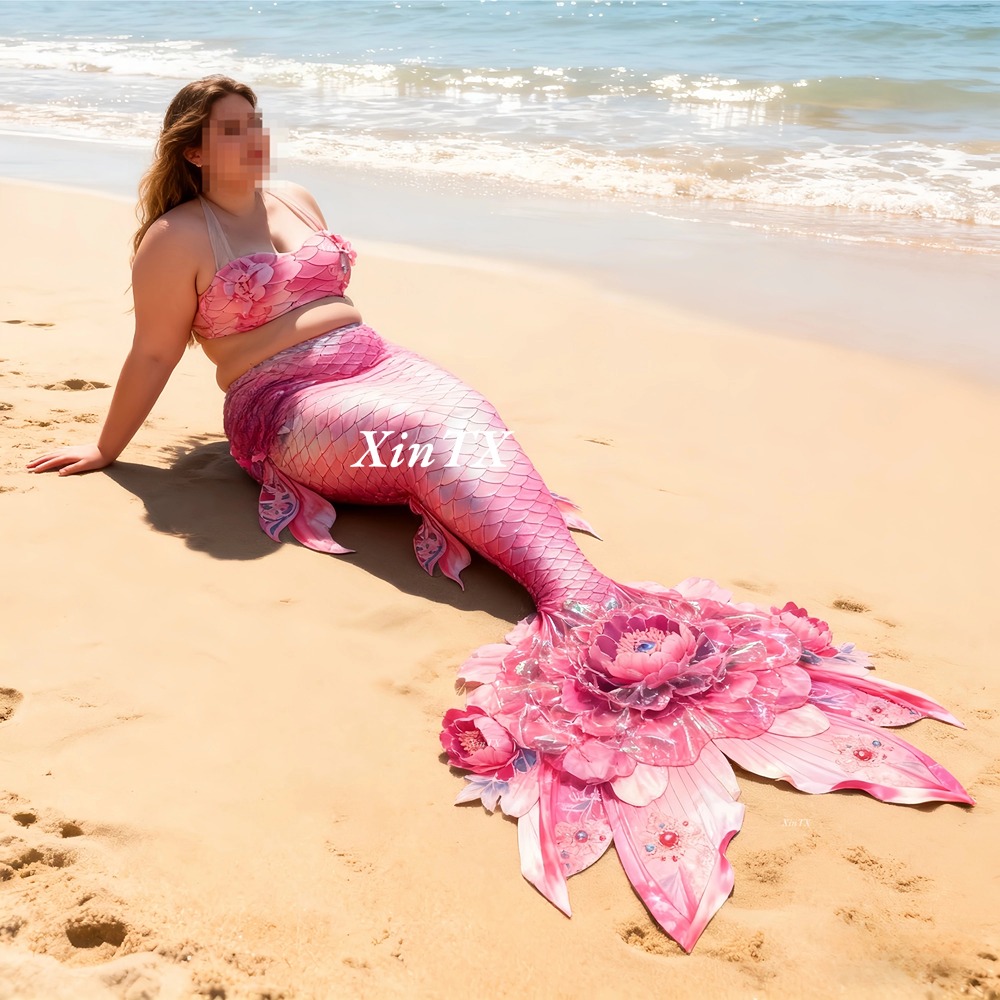Photography Hd - Mermaid Tail Peony Flower Plus-Size Women