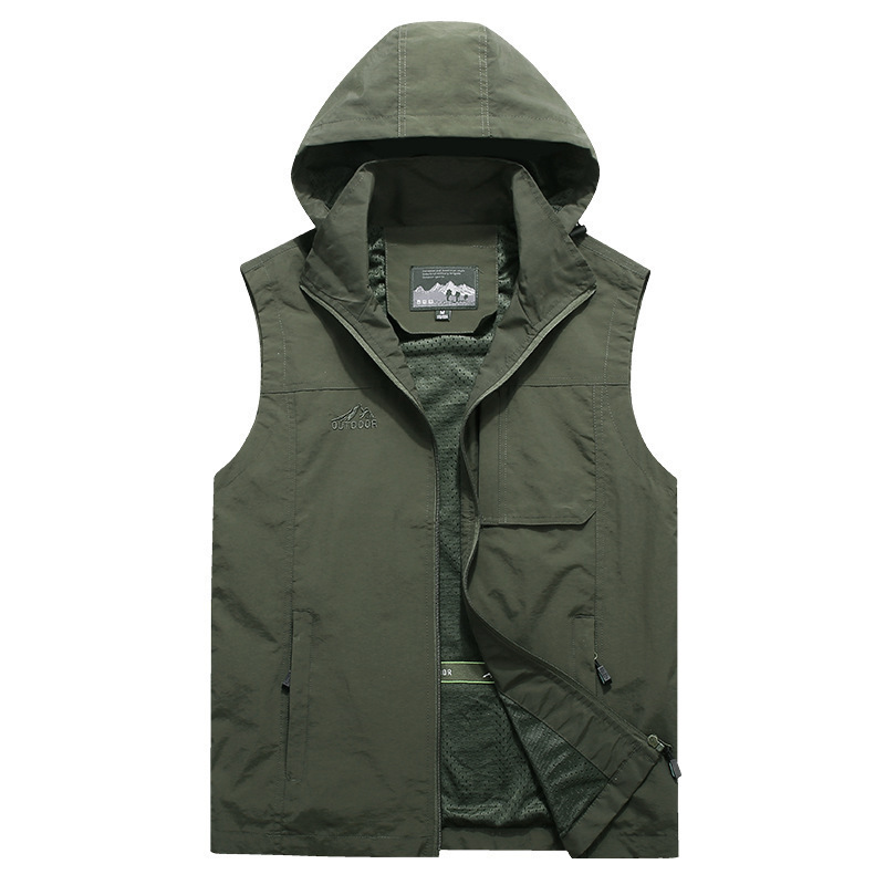 Photography Vest - Men Outdoor Hooded Detachable Cargo Vests