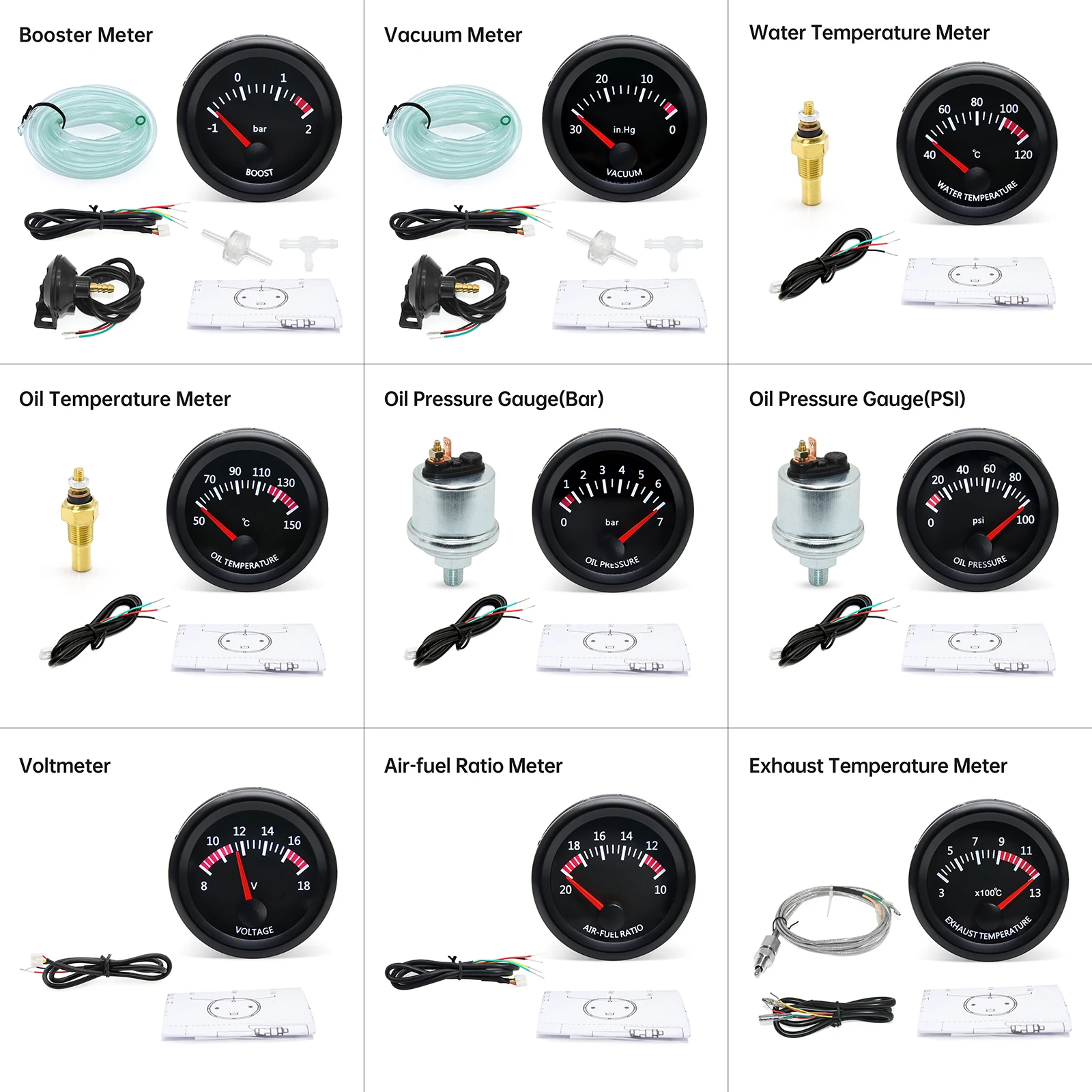 52mm 12V Car Oil Pressure Gaug - đánh giá và giá Light Meter Incident