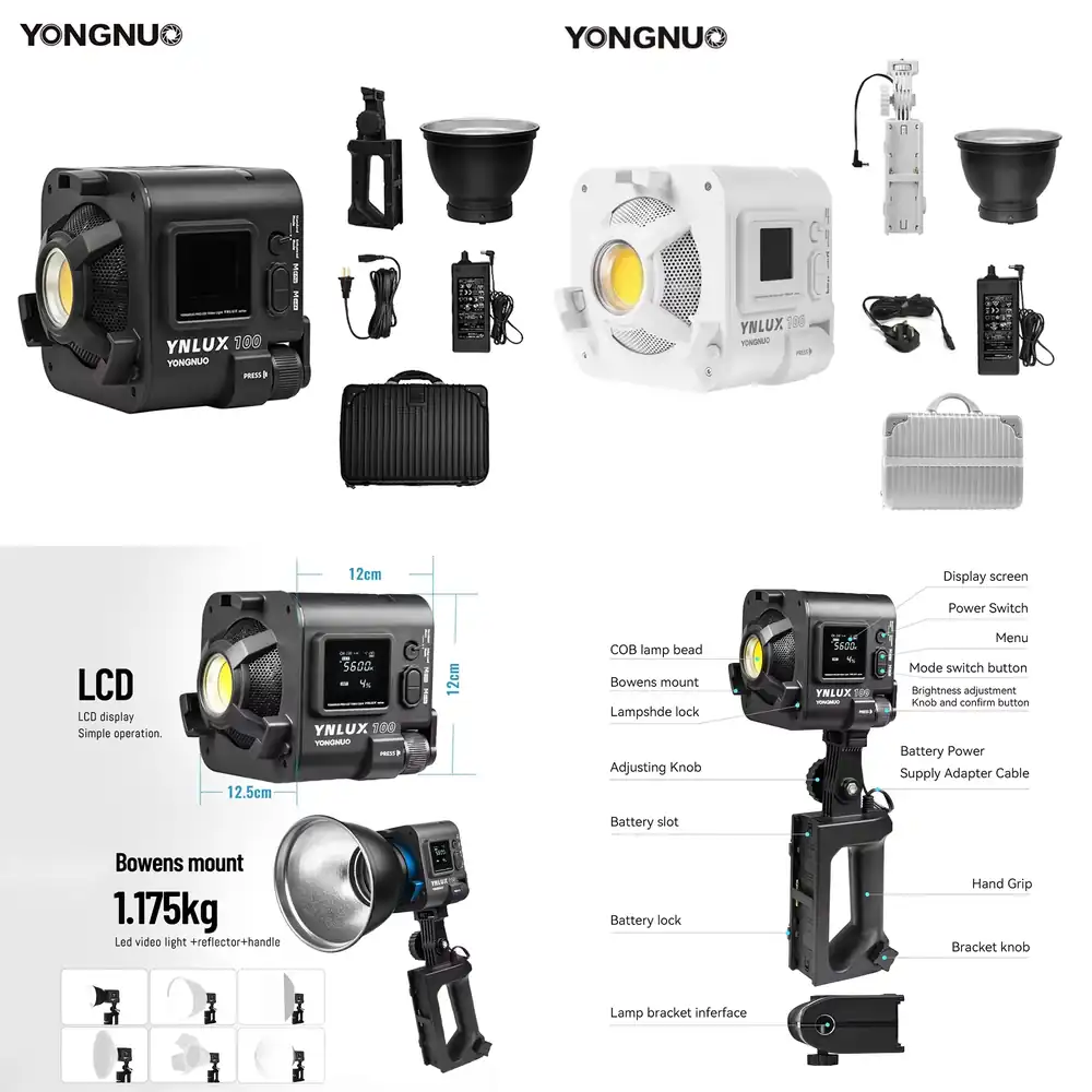YONGNUO YNLUX100 100W 3200K-56 - đánh giá và giá Photography Videos Free