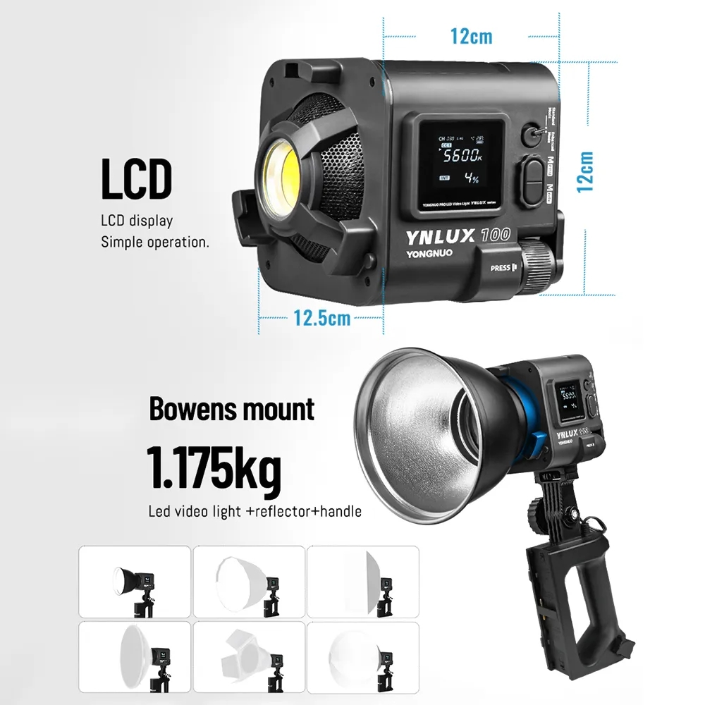 YONGNUO YNLUX100 100W 3200K-56 - đánh giá và giá Photography Videos Free