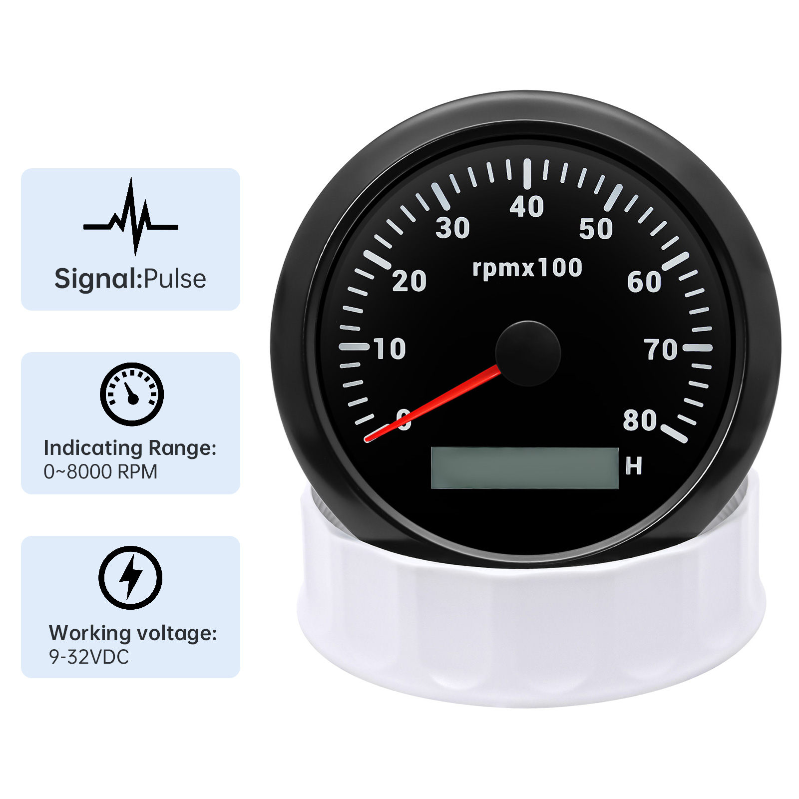 Round Auto RPM Tachometer 8000 - đánh giá và giá Light Meter Incident