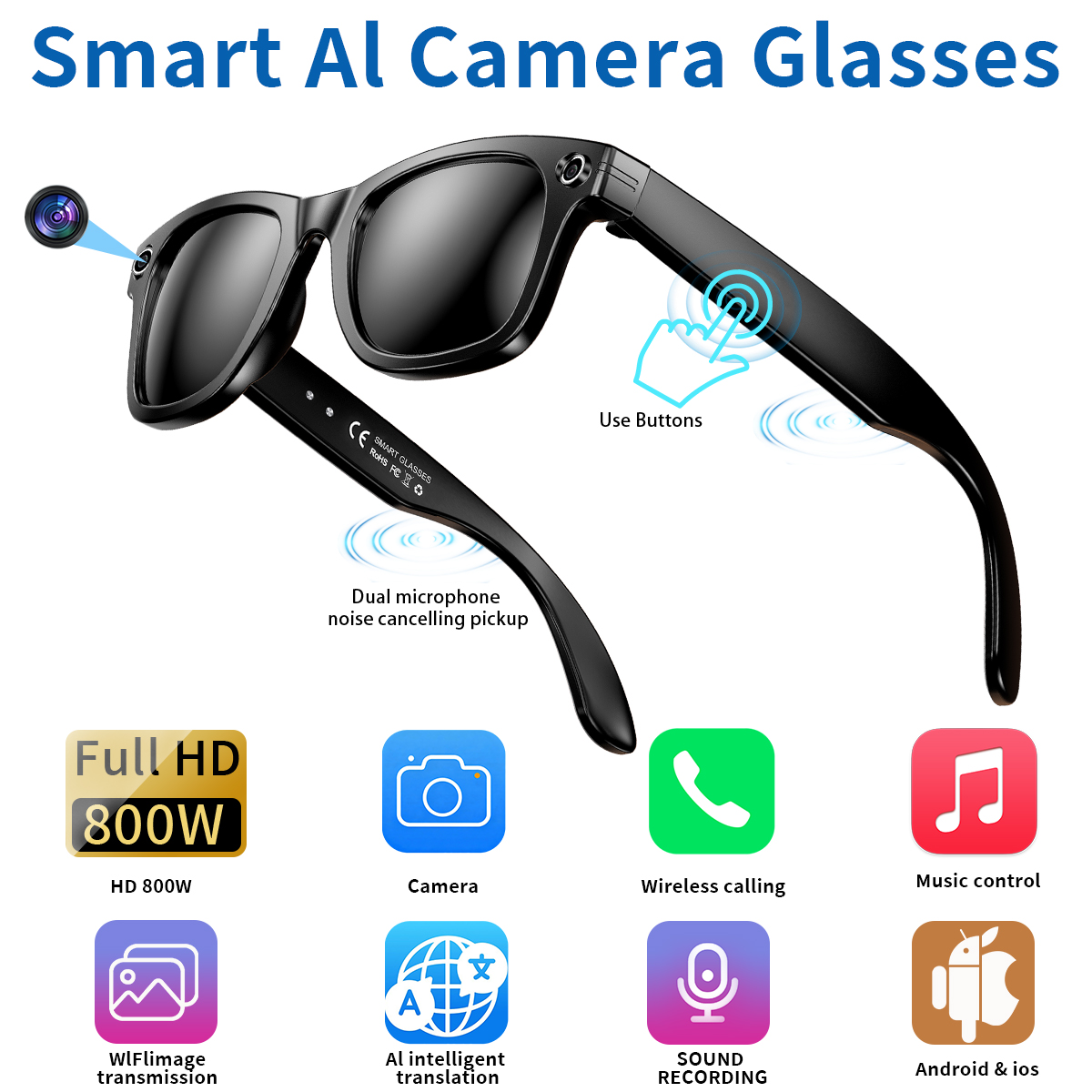 LIGE New Smart Sunglasses with - đánh giá và giá Photography Translate