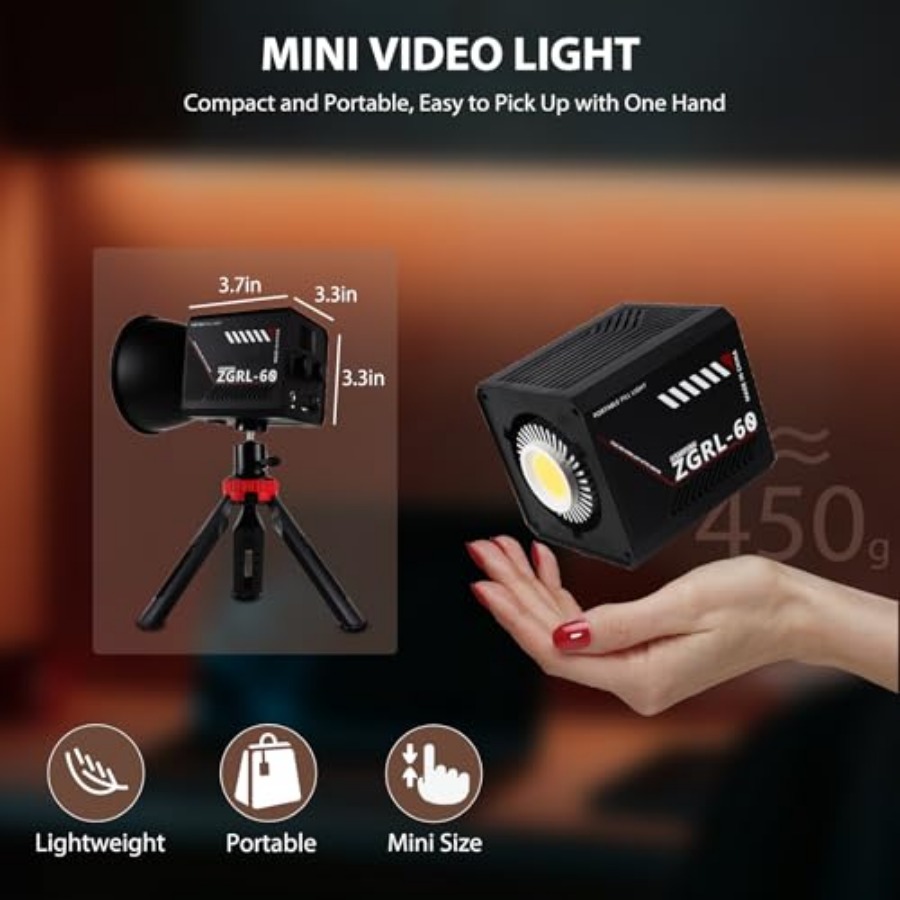 60W COB LED Video Light Handhe - đánh giá và giá Photography Videos Free