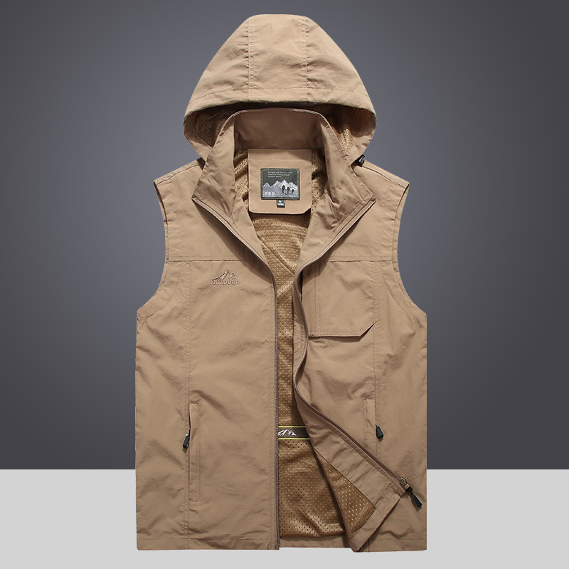 Men Outdoor Hooded Detachable  - đánh giá và giá Photography Vest